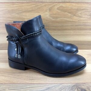 Pikolinos Royal Ankle Boots Womens 7 EU 37 Black Soft Leather Zipper Braid